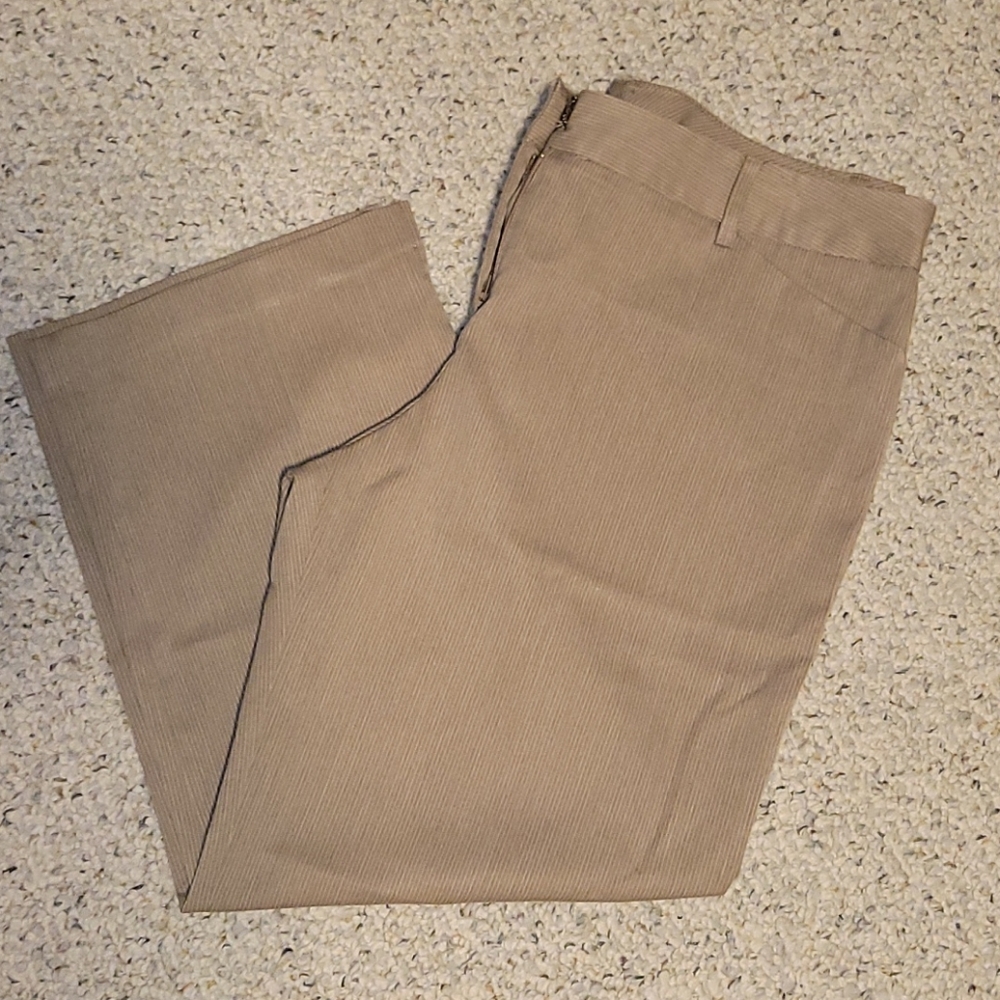 AB Studio Tan Cropped Corduroy Pants